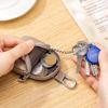 Genuine Leather Mini Coin Purse & Key Holder: Multifunctional Cowhide Wallet & Earphone Bag.