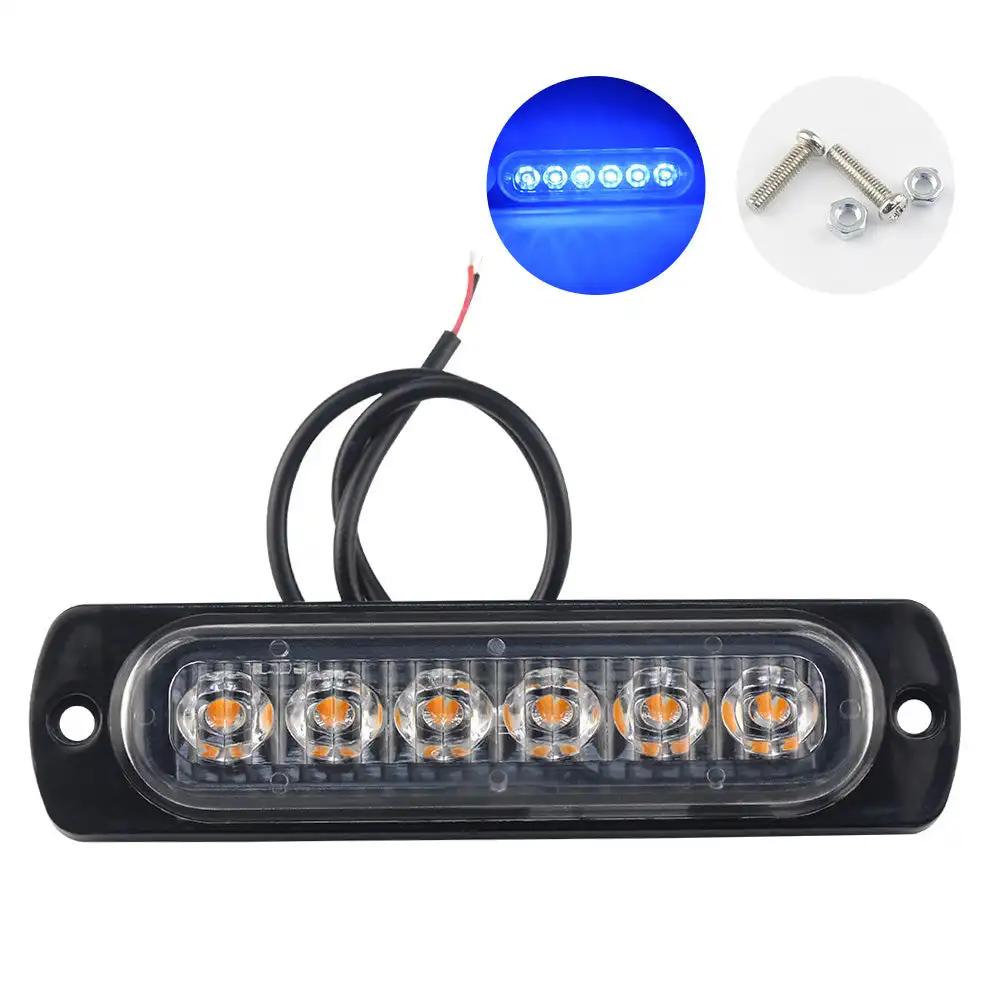 6SMD 12V24VTruck LED Constant Warning Light Side Marker Grille Lightbar Car Beacon Indicators Light Lamp Amber Traffic  LEDlight