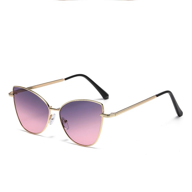 

Trendy High-Appearance Cat Eye Sunglasses, Sun Protection & UV Resistant, Daily Streetwear Metal Glasses 8390 розовый