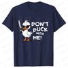 Summer Men's Fashion T-shirts Duck with Knife Print Men Casual Tee Shirts Short Sleeve Round Neck Tops Harajuku Streetwear