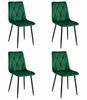 LIBRA Chair - Dark Green Velvet / Black Legs X 4