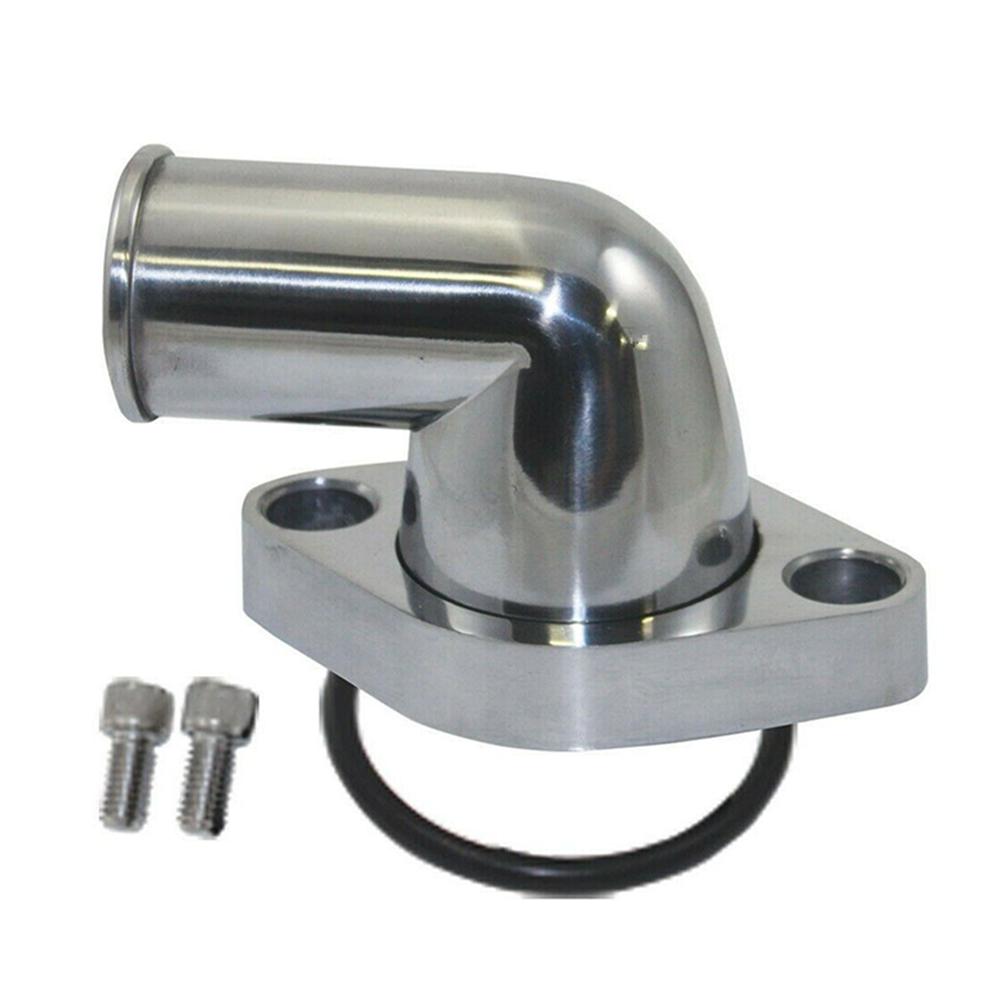 90° Swivel Polished Water Neck Thermostat Housing For SBC Chevy 327 350 396 454
