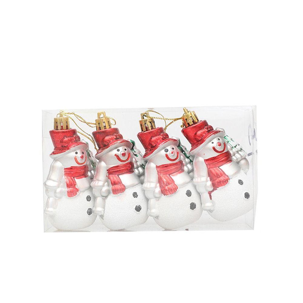 

4pcs Cartoon Santa Claus Hanging Ornaments Pendant Christmas Tree Decoration Hotel Office красный