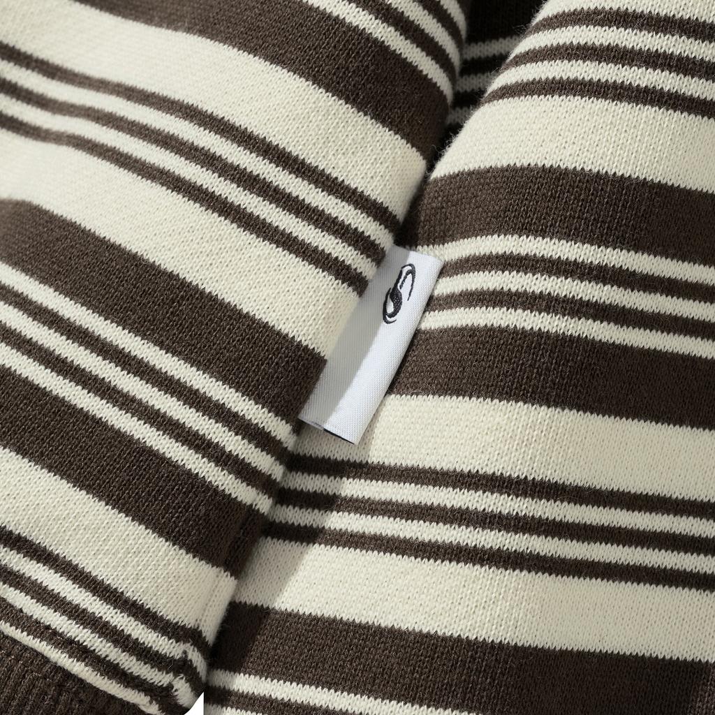 FILLUMINATE Mono Stripe Sweatshirt - Brown