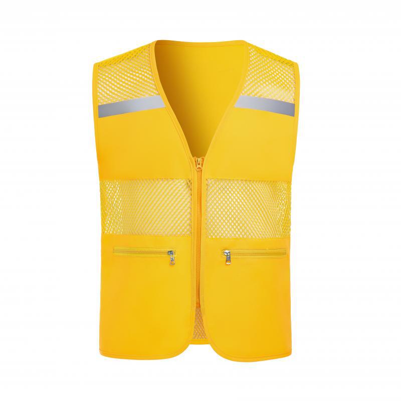 Custom Reflective Safety Vest with Logo for Nighttime Construction and Sanitation Workers