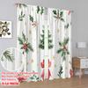2 Stück, 2D-Flachdruck Kreative Vorhänge Weihnachtsbaum Schleife Beere (3) Vielseitiges, strapazierfähiges Polyester (ohne Stange) Dekorationen Für