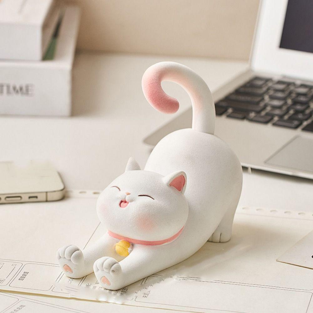 Multi-functional Cat Mobile Phone Holder Anti-slip Cat Desk Lazy Bracket  Smart Phone Display