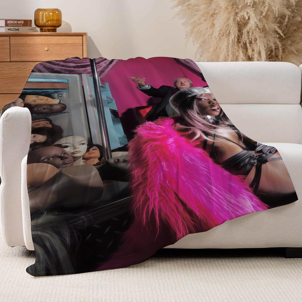 Female singer Theodora Blanket For Sofa Office Bed Plane Travel Sleep Read Relax Camping Soft And Warm