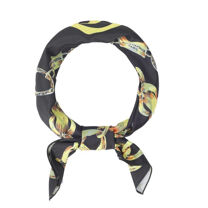 Zhonggao Youpin 2025 new spring, summer and autumn thin headscarf double-sided printed silk scarf square scarf