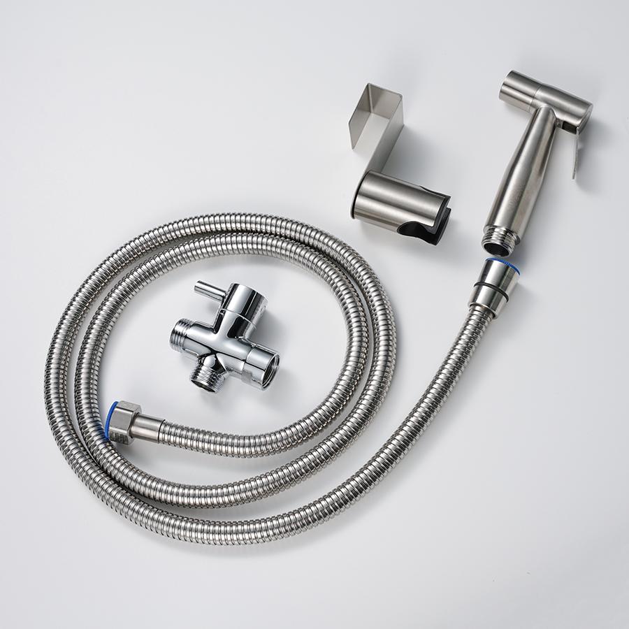 Edelstahl Bidet Armatur Windelsprüher Set Mit Schlauch Verstellbar Toiletten Bidet Modernes Badezimmer Drucksprüher für Badezimmer
