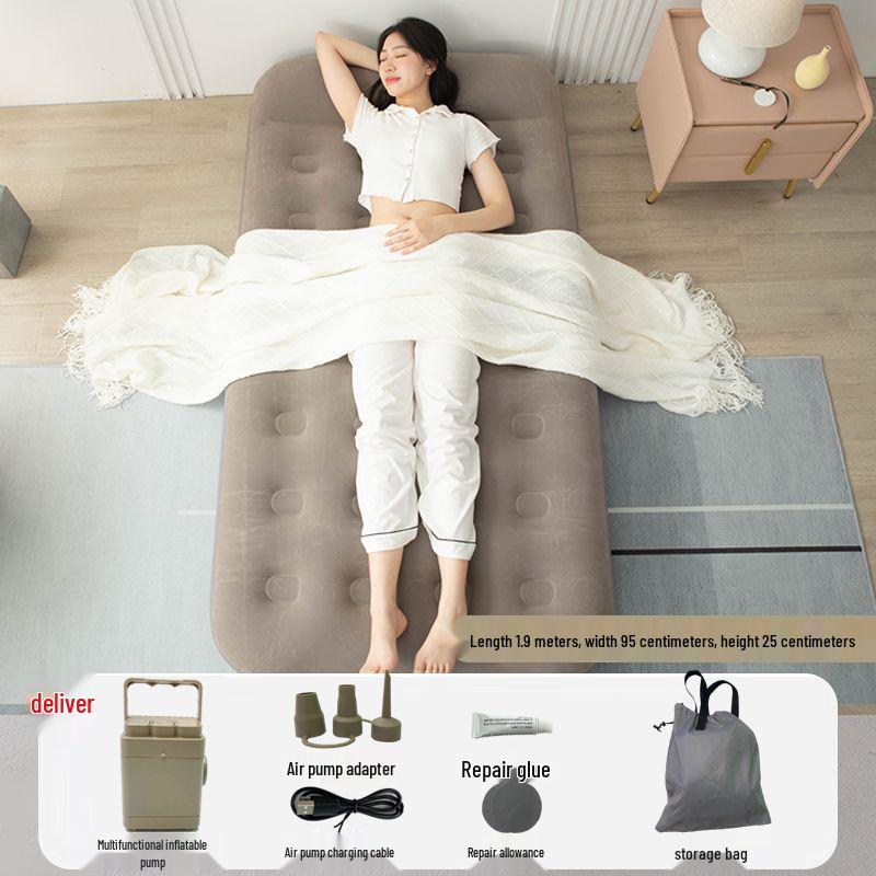 Portable Double Air Mattress: Automatic Inflatable Bed for Outdoor Camping and Travel