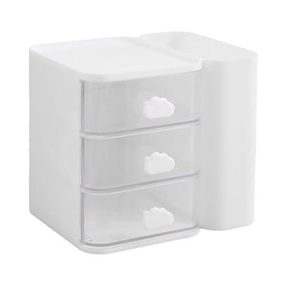 Pen Holder with Drawer Multifunctional Stationery Holder Storage Box Office Desk Organizer for School Dorm
