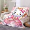 1pc Hello Kitty as a Princess Blanket, Seasonal Home Decorative Throw for Room, Soft Warm Bedding Gift Idea for Family and Friend, Living Room, Travel