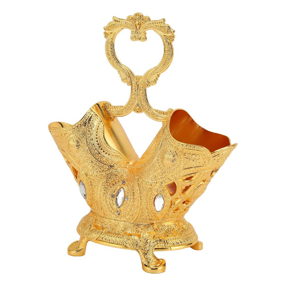 Porta Utensili in Lega di Zinco Dorato Argentato Porta Argenteria Piano Cucina