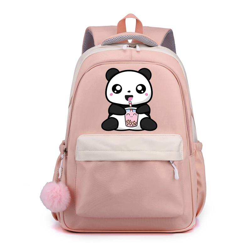 Cute Kawaii Panda Pattern Backpack Girls Boys School Bag New Cartoon Panda High Quality Zipper Backpacks
