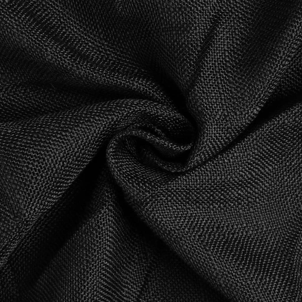 Cotton Linen Sheer Curtains Semi Transparent Voile Rod Pocket Curtains for Bedroom Living Room Light Filtering Window Curtains