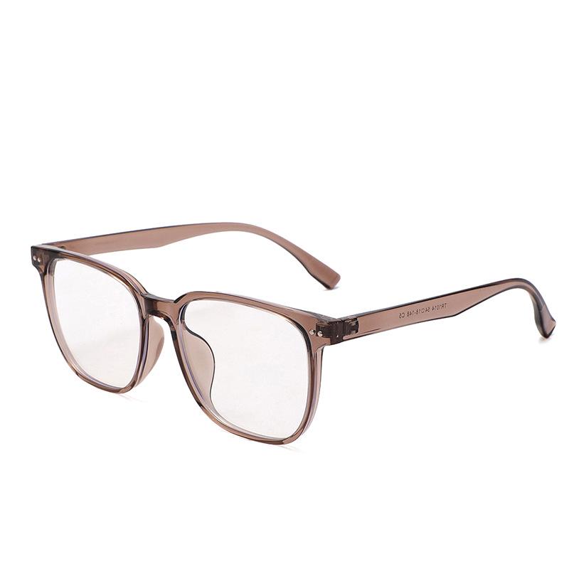 2026 Korean Square TR90 Anti-Blue Light Glasses Frame with Prescription-Ready Large Plano Lenses, Style 1014.
