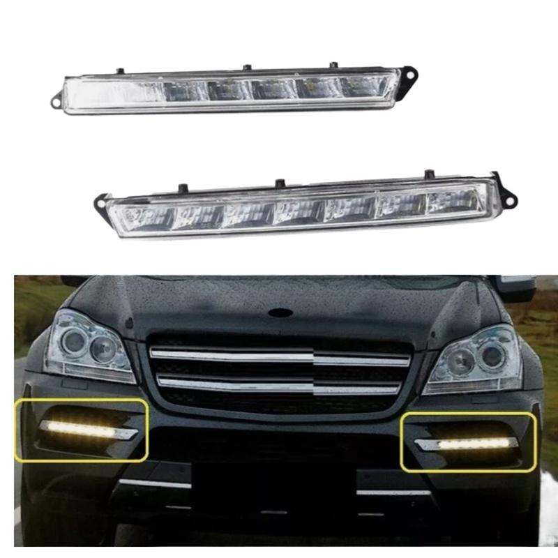 

2pcs LED Daytime Running Fog Light Fit for Benz X164 GL350 GL450 GL550 X166 A1649060351 A1649060451