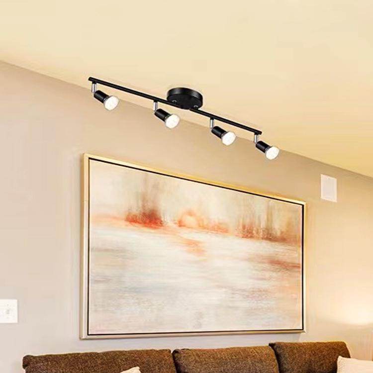 Adjustable 4-Head LED Ceiling Spotlight for Exhibition Halls