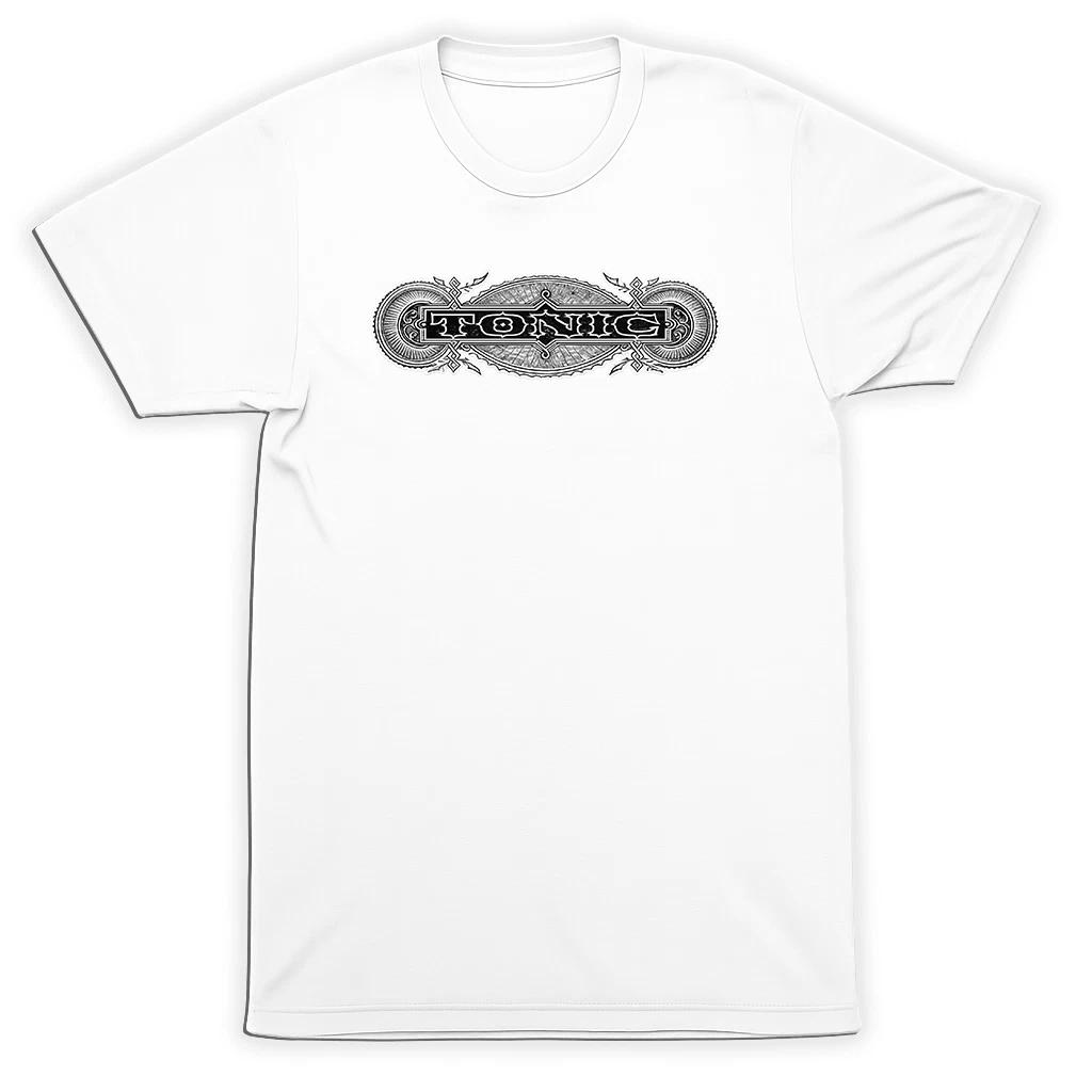 Tonic Logo T-Shirt 90s Alternative Rock Band Vintage Minimal White Tee 2XL