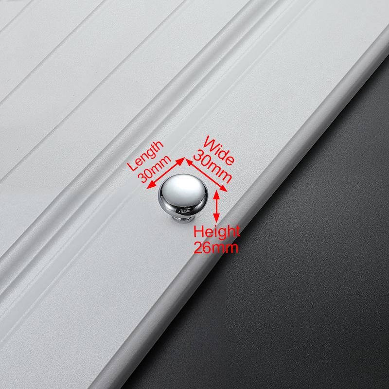 NAIERDI Bright chrome Handles Kitchen Cabinet Handles Solid Drawer Knobs Silver Cupboard Door Wardrobe Pulls Furniture Handle