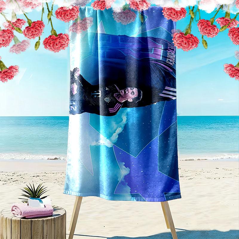 Jamal Musiala Print Strandtuch, Großes Weiches Schnelltrocknendes Handtuch für Strand Camping Schwimmen