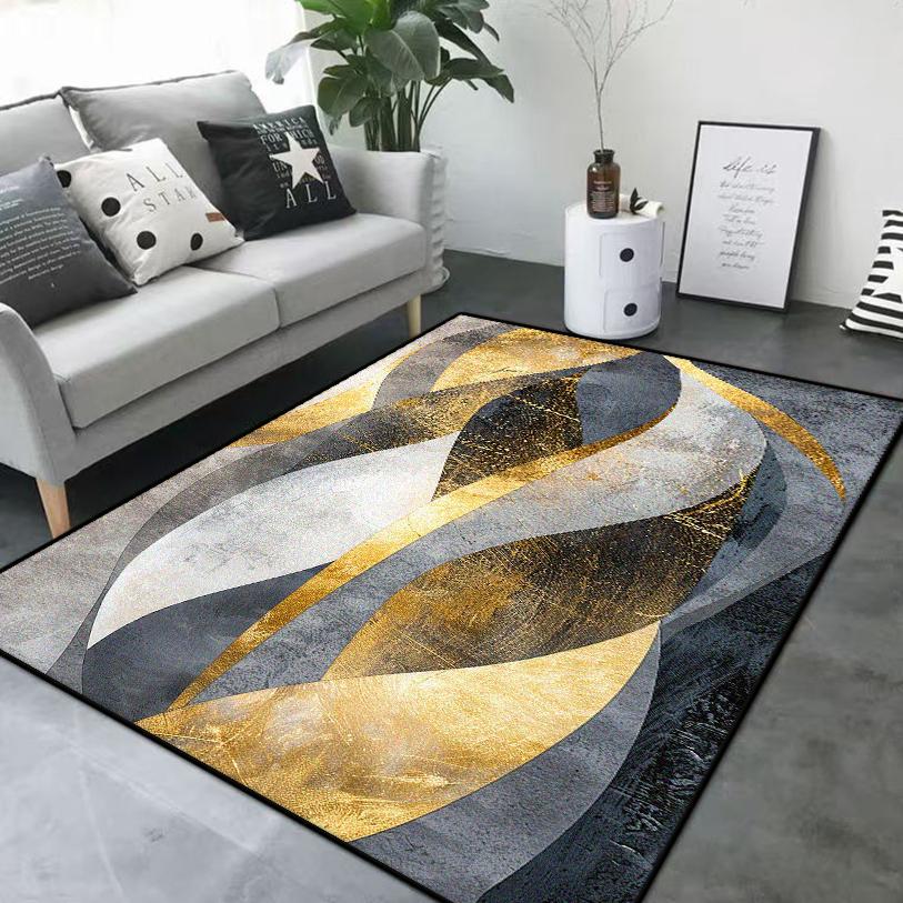 Modern Geometric Style Living Room Decoration Carpet Rugs for Bedroom Home Decor Anti-Slip Floor Mat Homestay Lounge Rug Office