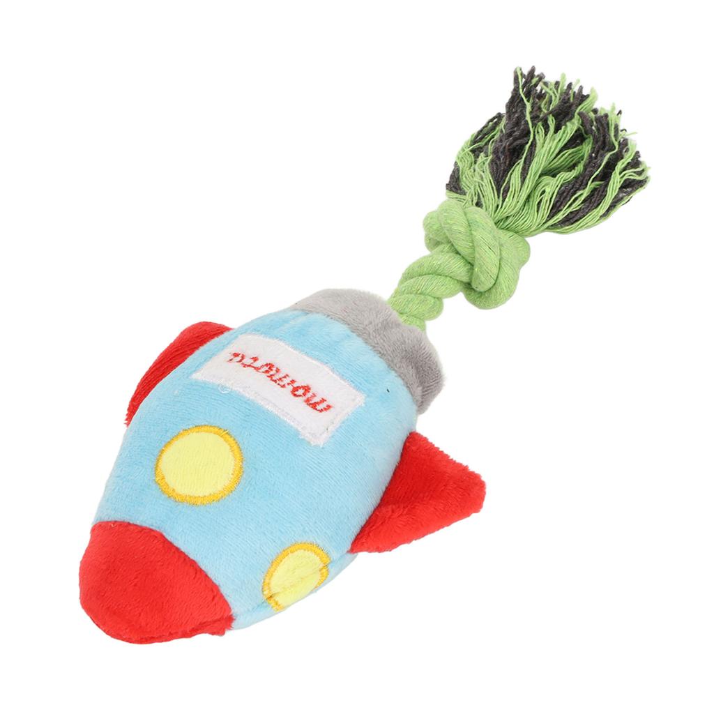 Plush Dog Toy Teeth Cleaning Interactive Stuffed Dog Chewing Toy with Knot Rope for Puppy
