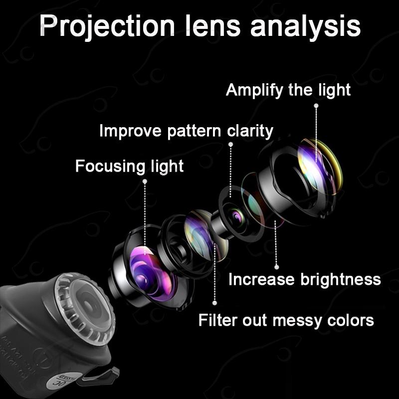 For Cadillac CT4 CT5 CT6 ATS CTS HD Led Car Rearview Mirror Welcome Shadow Icon Light Laser Projector Ghost Lamp Modification