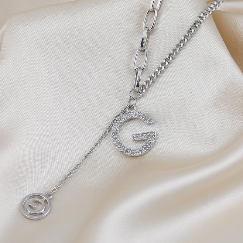 

And Trendy Chic Gold Plated Letter Necklace For Women Ideal For Winter And Fall Fashion With Unique Style Medium Chain Platinum