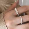 Pearl Broken Silver Ring Sterling Silver ins Personalized Index Finger Ring Jewelry