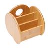 Desktop Compartment Basket Bamboo Desktop Shelf for TV Remotes Home Bedroom