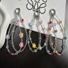 Pvc Colorful Flower Phone Lanyard With Keychain For Women And Men Outdoor Use