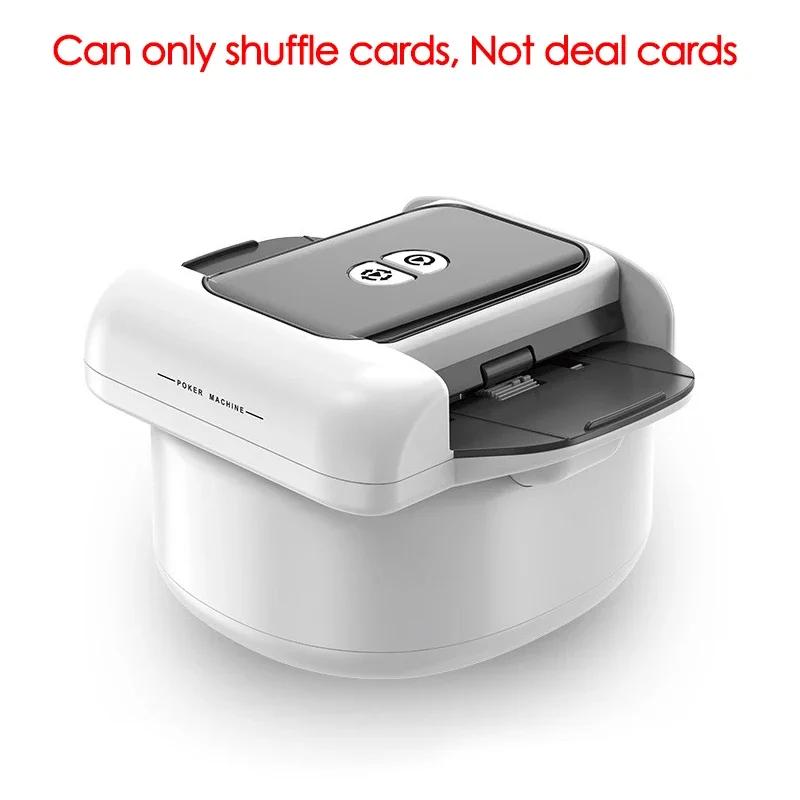 

Automatic Card Shuffler Rechargeable Playing Cards Shuffling Machine Low Noise Poker Device for Board Games Type-C 1200mAh as shown білий