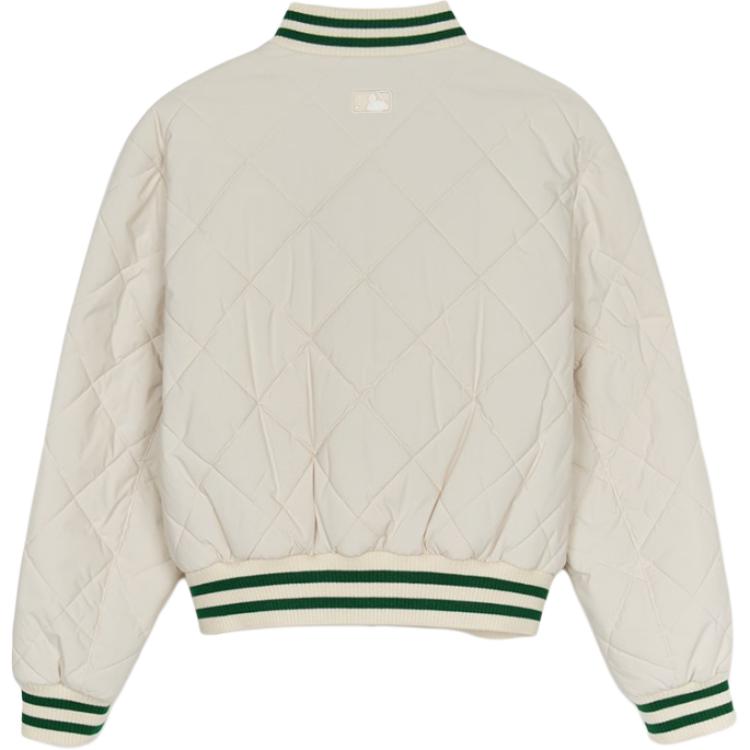 New MLB Varsity New York Yankees Jacket Women's Dark Cream 3FPDV0146-50CRD