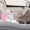 For General Car Tissue Holder Cute Dog Plush Toy Trash Bins Creative Car Tissue Box Plush Zippered Cartoon Dog Trash Can