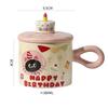 Cartoon cat Cute ceramic mug, couple water cup high-value gift box souvenir birthday gift breakfast cup