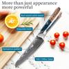 FINDKING 1pc Paring Knife 5 Inch Sharp Fruit Utility Knife, 10Cr15Mov 67 Layers Damascus Steel Knife For Carving And Peeling