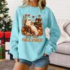 Ladies Fashion Casual Halloween Printed Pullover Sweater