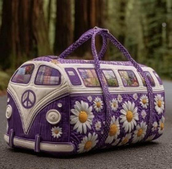 3D VW Bus Retro Travel & Gym Bag: Trendy Short-Distance Fashion