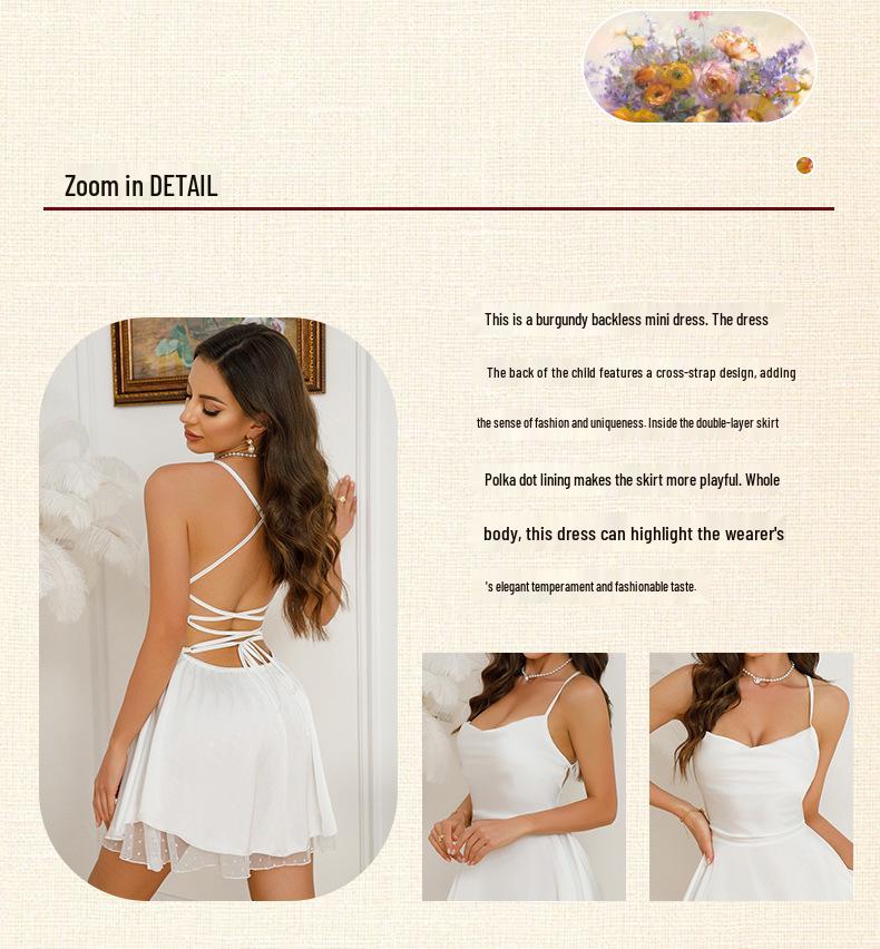 Fiyun Dámske večerné mini šaty bez ramienok a s odhaleným chrbtom 840 - Sexy, zoštíhľujúci dizajn