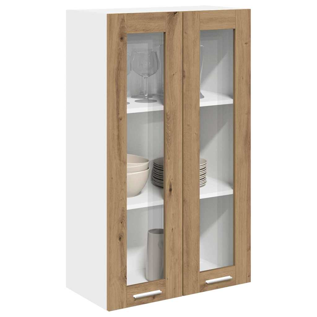Artisan Oak Wall Mounted Cabinet 60 X 31 X 100 Cm Engineered Wood