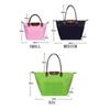 (L(52x32x20cm), Royal Blue) Classic Solid Color Lady Oxford Cloth Shopping Bag Nylon Shoulder Handbag Foldable Storage Bag Women's Waterproof Handbag
