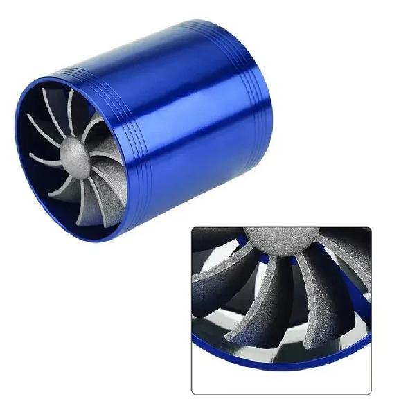 Car Air Intake Turbonator Single Fan Supercharger Gas Saver Kit Car Turbine Supercharger Turbo Refit Auto Replacement Part