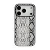 Snake Lichi Pattern Leopard Print PU Leather Case for IPhone 17 Air 16 15 14 Plus Pro Max Shockproof Rugged Protector Back Cover