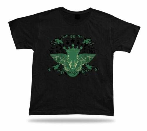 T-Shirt T-Shirt Birthday Gift Idea Black King Skull Crown Wings Emblem 4XL