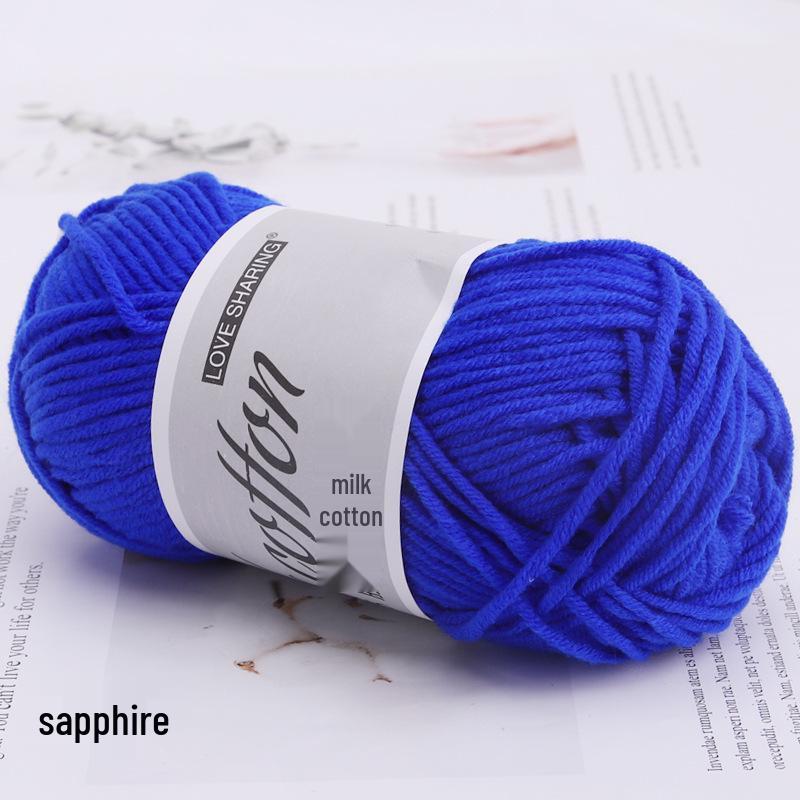 Combed Milk Cotton Yarn for Infant Baby Crochet Slippers - Medium Thick, DIY Knitting Material Package