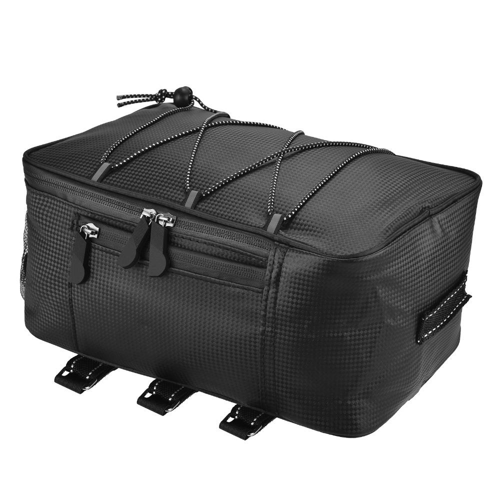 31*20*15cm Bicycle Rear Bag PU Bike Rack Bag Durable Bike Cargo Bag Outdoor Travel