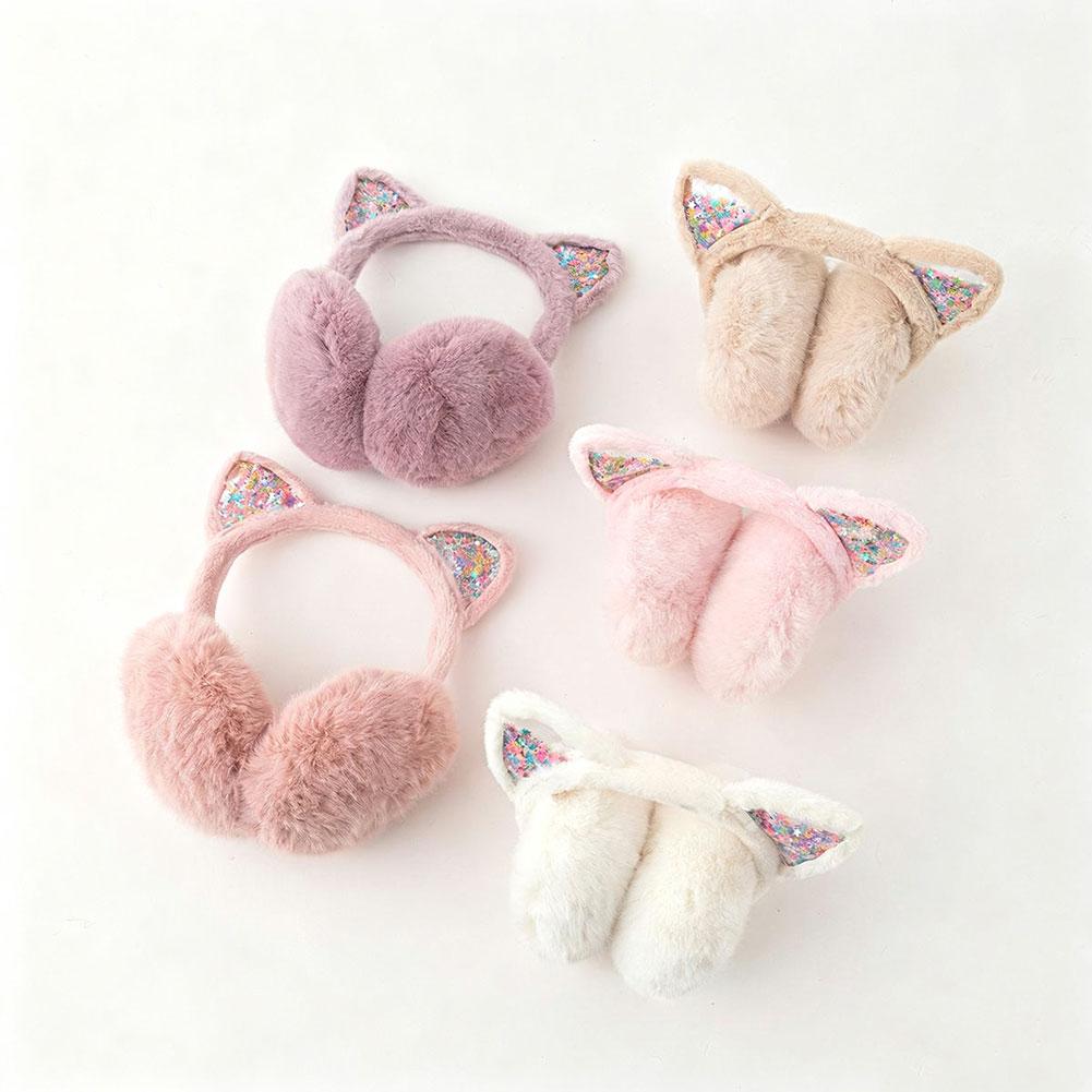 Cute Cat Ear Plush Ear Covers Winter Women's Clothing Accessories Warm Earmuffs Anti-Freezing Themal Ear Warmer