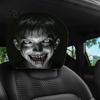 Breathable Car Interior Accessories 2Pcs Halloween Headrest Covers, Creepy Ghost Face Seat Universal Fit Protector, Auto Decor for SUV Truck